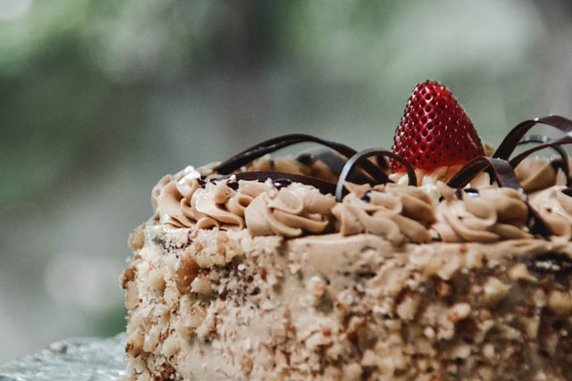 Adult birthday idea of coffee cake