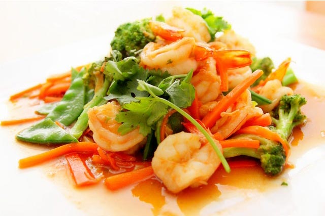 Healthy Diet includes shrimp 