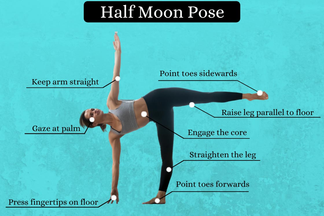 Half Moon Pose, power yoga poses