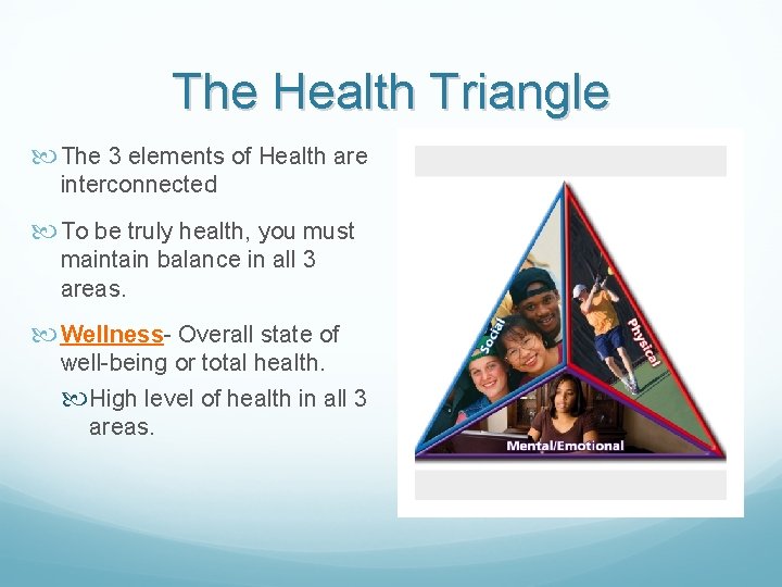 the health triangle essay