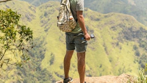 Hiking boots with shorts