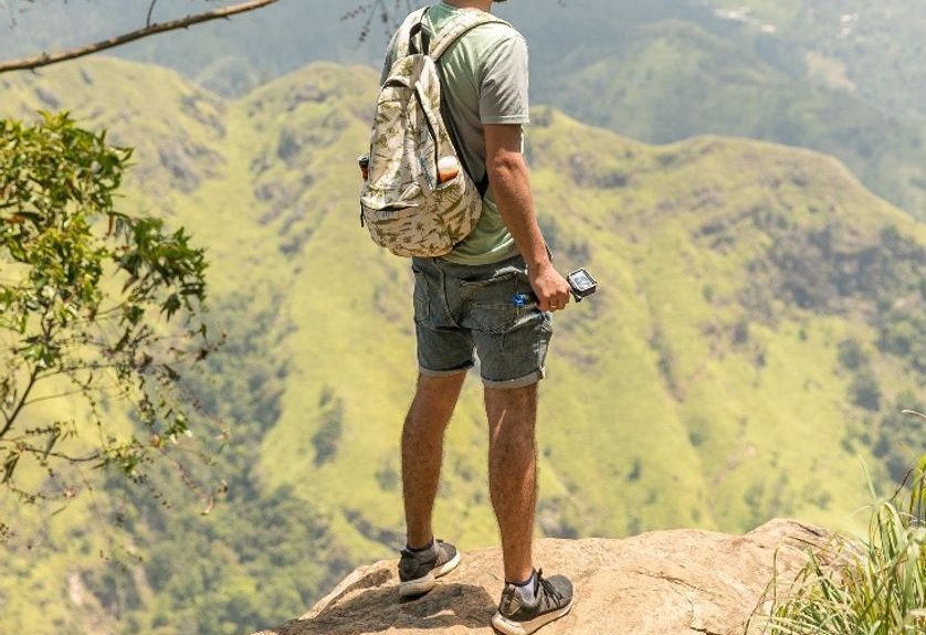 Hiking boots with shorts