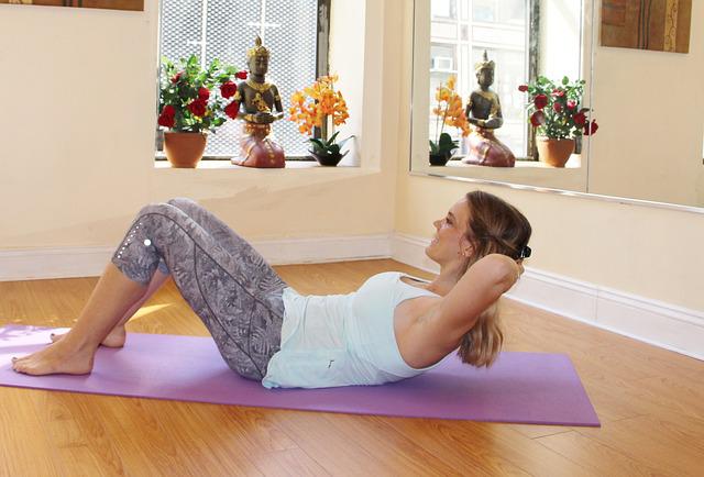 lying on a mat